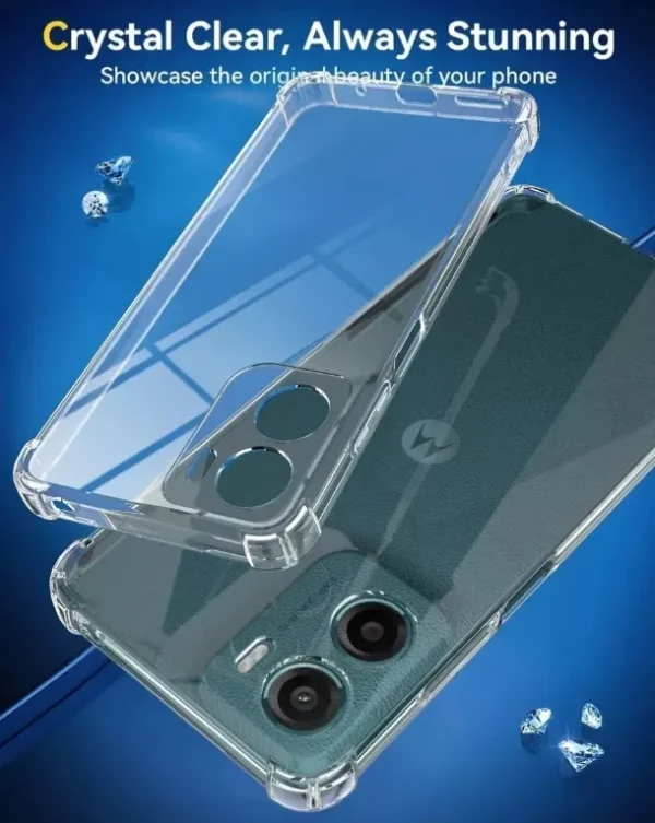Funda Transparente con Cubre Cámaras para Motorola G05/E15 + Vidrio Templado 9H | Rosario