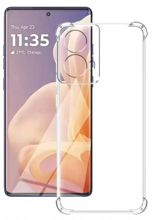 Funda Transparente con Cubre Cámaras para Motorola G35 + Vidrio Templado 9H | Rosario