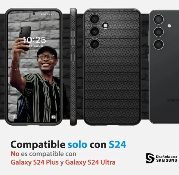 Funda Spigen Liquid Air para Samsung S24 Black | Rosario
